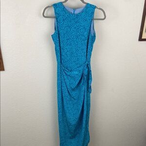 Vintage Spenser Jeremy Silk Blue Sleeveless Dress size 6